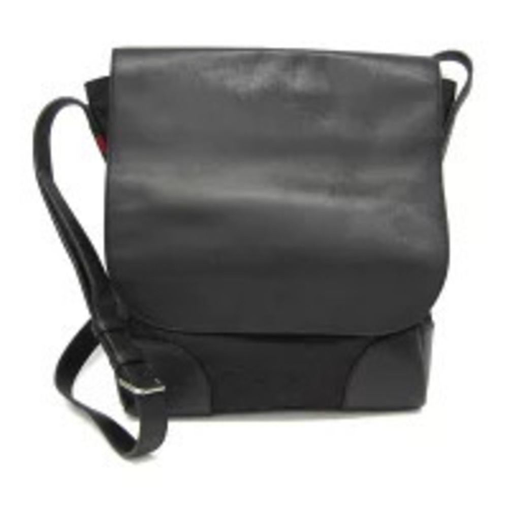 Gucci Web Stripe GG Canvas Leather Messenger Crossbody Bag Black